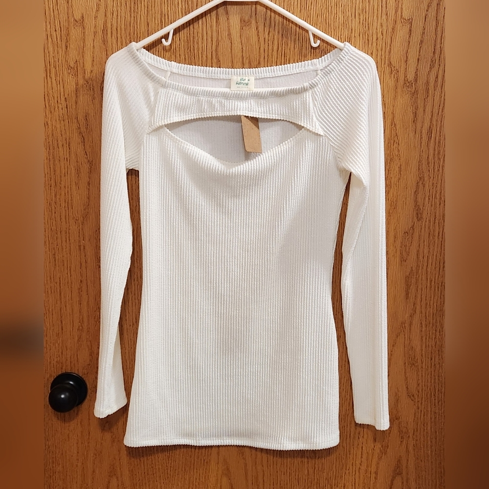 Cutout Ribbed Top